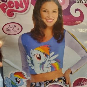 Rainbow dash cropped top adult